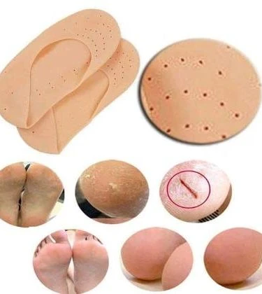 Pair of Silicone Heel Protector Anti-Crack Foot Socks