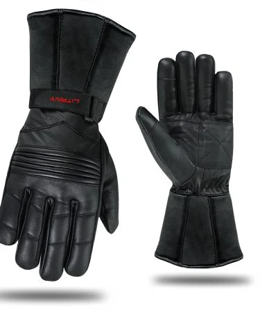 Litany Sports Thermal L265 Winter Leather Motorcycle Gloves - Premium Sheep Leather, Thinsulate Insulation, Touchscreen Compatible
