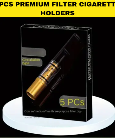 `5PCS Premium Reusable Cigarette Filters - Stylish & Durable Smoking Accessory