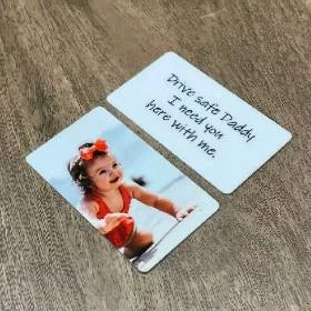 Custom-designed photo PVC cards showcasing vibrant images and text.