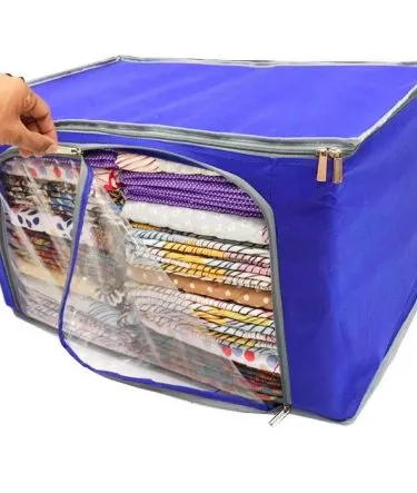 Stylish Slumber Jack Storage Container in vibrant red, showcasing its spacious interior and durable construction.