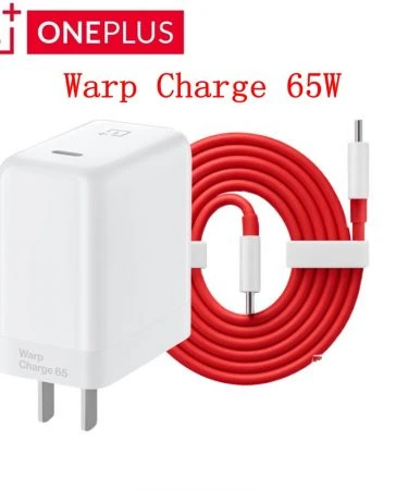 OnePlus Warp Charger 65 Power Adapter 65W OnePlus Original Mobile Warp Charger 65watt Power Adaptor Fast Charging for All OnePlus Phone with Data Cable 3.0A Output Type C to Type C