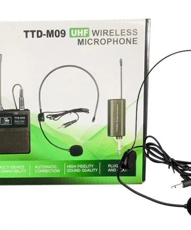 TTD M09 UHF wireless headset microphone for portable speaker amplifier