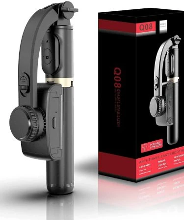 Q08 Handheld Gimbal Stabilizer with Bluetooth Shutter for Phone Camera Selfie Stick Tripod for Smartphone Gopro Vlog | Q08 Folding Gimbal Stabilizer Smartphone Tripod Selfie Stick Handheld Stabilizer