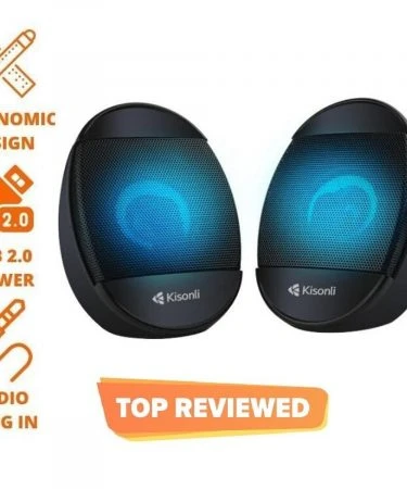 ISONLI Gaming Speaker Laptop Computer L-7070 Strong Bass With Volume Control KISONLI L 7070 MULTIMEDIA MINI LED SPEAKER