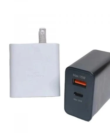 Quality USB C 35W Watt Dual Usb Pd Super Fast Charger Type C Wall Plug a for Samsung S22 Ultra Charger Adapter