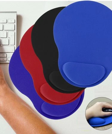 Basic Gaming Mouse Pad - Cloth - Sponge Wrist Guard Anti-Slip Mouse Pad is Suitable for Computer Office-Orange  Mouse pad with Gell Wrist Support for Gaming for Computer