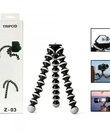 Gorilla Tripod Large Size For Camera Flexible Octopus Tripod 10 Inch Bendable Foldable Mini Gorilla Tripod with Mobile Clip Holder