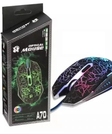 A-70 Wired Computer Laptop 3600dpi Mouse for Gaming