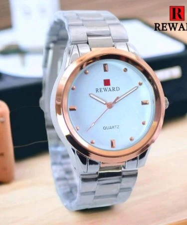 Stylish Men's Casual Analogue Watch with Stainless Steel Chain Strap