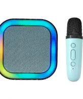 K12 Colorful Wireless Karaoke Mini Bluetooth Speaker with One Wireless Microphone - K12 Wireless Karaoke mic with Speaker Bluetooth: Bluetooth-Enabled Wireless Karaoke Mic Speaker with Multiple Compatibility Modes
