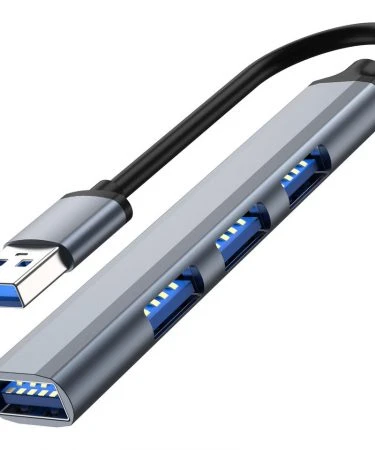 4 Port USB 2.0 3.0 Aluminum Alloy HUB Adapter Splitter Computer Laptop Led Led Tablet Hub