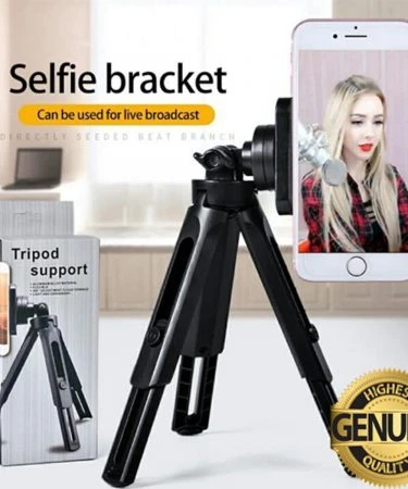 Mini Tripod Stand With Phone Clip Holder 6 Inch For Smartphone Video Tripod Stand Handle Grip For Phone Live Hot Selling