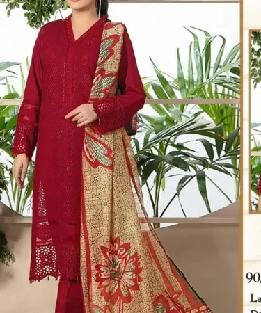 CHICKEN KARI *FABRIC GRANTEE AFTER WASH* Lightweight & Breathable Fabric*3 pcs Lawn Printed Suit with Color Guarantee*FEEL COOL AFTER WEAR IT*EYE CHATCHING COLOUR FOR SUMMER