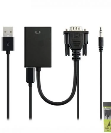 VGA to HDMI Converter Adapter Cable With Audio Output 1080P HDMI Female Adapter USB power supply For PC laptop to HDTV