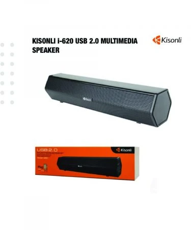 Kisonli i-620 2.0 USB Multimedia Speakers USB 2.0 High Quality Single Sound Bar Woofer SPEAKER For Laptop Computer Led Lcd Mobile
