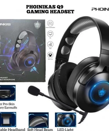 Headset Headphone Gaming Phoinikas Q9 Bass Wireless Bluetooth Gamer - Wireless Gaming Headset with Wired for PS5