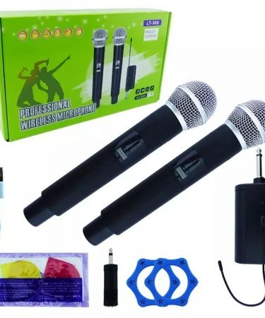 Dual Channel UHF Wireless Microphone System with 2 Handheld Wireless Microphones Lt-508 Wireless Microphones 1 Receiver 2Mic Wireless