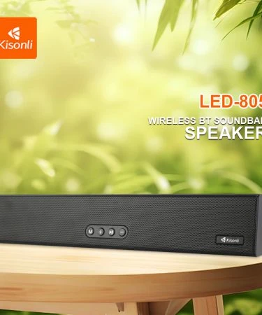 kisonli Led-805 Outdoor LED Wireless Music Karaoke Sound Bar Speaker Portable Amplifier AUX