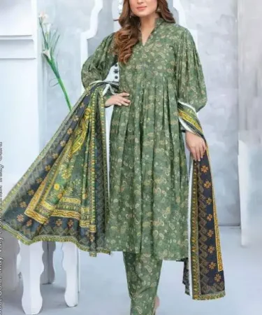 BEST IN MID SUMMERS*3 pcs Lawn Printed Suit best in summers*with Color Guarantee*FEEL COOL AFTER WEAR IT*EYE CHATCHING COLOUR FOR SUMMER*FABRIC GRANTEE AFTER WASH** Lightweight & Breathable Fabric**