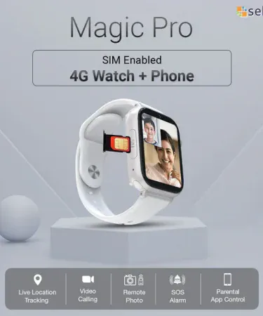 `Magic Pro Kids Smartwatch on a child's wrist, showcasing its features.