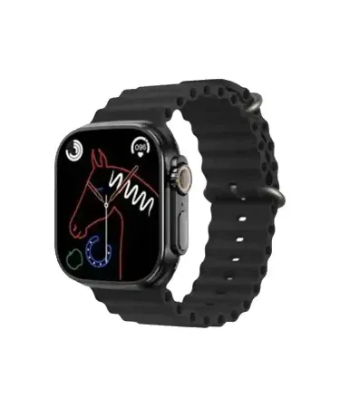 BML BW8 Wearfit Pro Ultra Smartwatch on a wrist, showcasing its display and design.