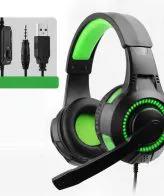 7245 Game Headset Surround Stereo Headphones with Microphone LED Colorful Lights earphone Works for Laptop Computer Tablet Gamer / Stereo Gaming Headphone with Microphone & RGB LED for PC