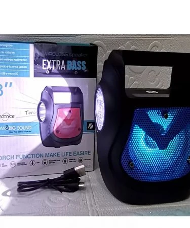 Wireless Speaker Extra Bass With Torch Portable Bluetooth GTS-1533 | GTS-1533 3 inch Rechargeable Portable Bluetooth Speaker KTS Speaker wireless portable mini blue tooth speaker with LED Torch Light Small Speaker BT