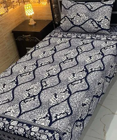 Crystal Cotton Single Pair Bedsheets 4Pc