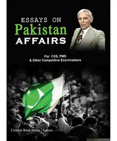 Carvan Essays on Pakistan Affairs book cover featuring English Solved Papers for CSS and PMS competitive exams, available at Khareedo with Check on Delivery service.