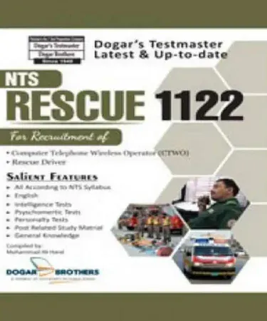 Rescue 1122 Guide (CTWO) For NTS exam preparation book in English, Naveed Traders best-seller study material for emergency services jobs in Pakistan