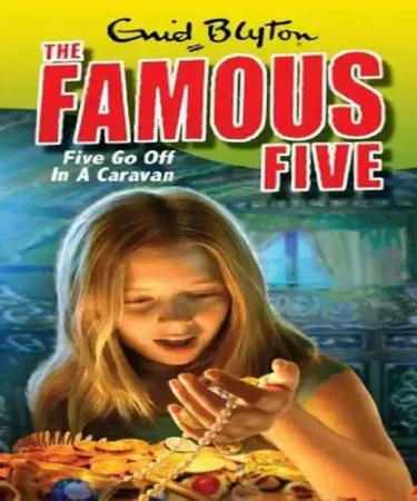Five Go Off in a Caravan (The Famous Five #5) by Enid Blyton book cover – English children’s adventure novel, imagecaption=Five Go Off in a Caravan – Enid Blyton’s classic adventure for kids, available on Khareedo & Kharedo.