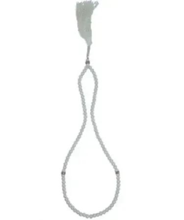 Elegant White Pearl Bead Tasbeeh for Prayer | Artificial Pearl Misbaha with Check on Delivery by Khareedo Kharedo Pakistan