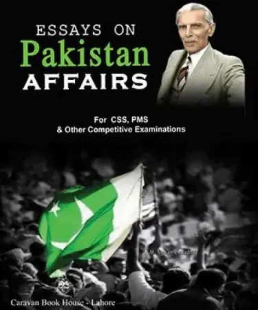 Carvan Essays on Pakistan Affairs book cover featuring English Solved Papers for CSS and PMS competitive exams, available at Khareedo with Check on Delivery service.