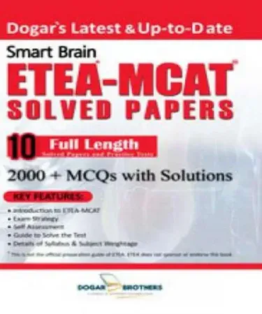 ETEA MCAT Solved Papers by Naveed Traders - Best-selling medical entry test prep book with solved past papers for exams 18+ on Khareedo Kharedo