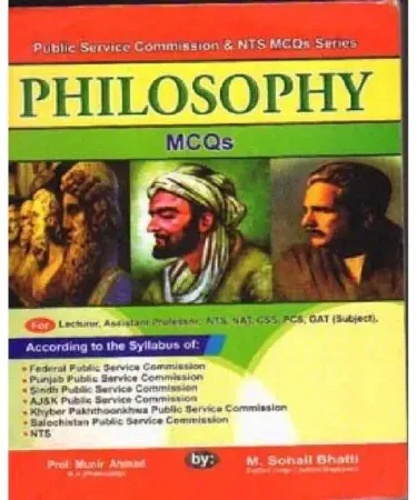 Philosophy MCQs By M Sohail Bhatti book cover for competitive exam preparation in English.