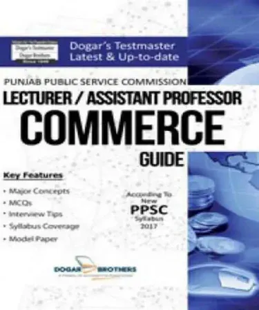 ** Lecturer Assistant Professor Commerce Guide PPSC exam preparation book by Naveed Traders for Khareedo Pakistan with 'Check on Delivery' service.