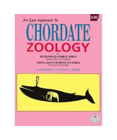 An Easy Approach to Chordate Zoology By Ilmi textbook cover, English language best seller for 18+ students, available for purchase online at Khareedo Pakistan