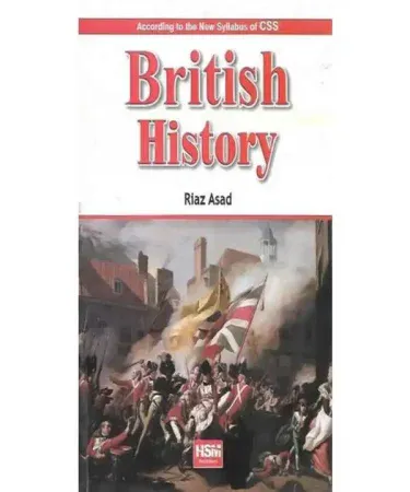CSS British History By Riaz Asad cardcover book by HSM Publication for competitive exams, English language study guide for CSS aspirants