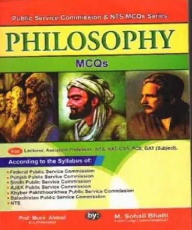 Philosophy MCQs By M Sohail Bhatti book cover for competitive exam preparation in English.