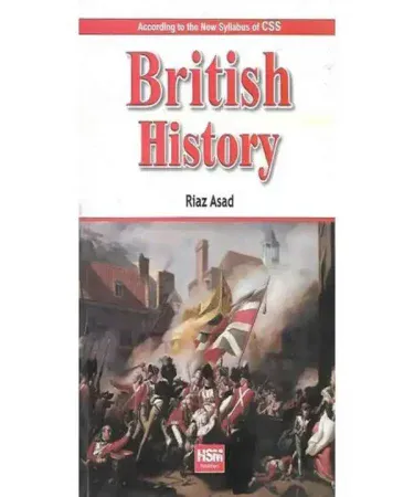 CSS British History By Riaz Asad cardcover book by HSM Publication for competitive exams, English language study guide for CSS aspirants