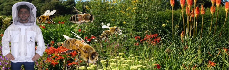 3 Layers Ultra Breeze Ventilated Beekeeping Bee Jacket for Unisex Beekeepers with Round / Fencing Veil