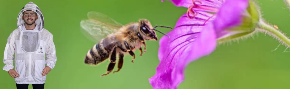 3 Layers Ultra Breeze Ventilated Beekeeping Bee Jacket for Unisex Beekeepers with Fencing Veil