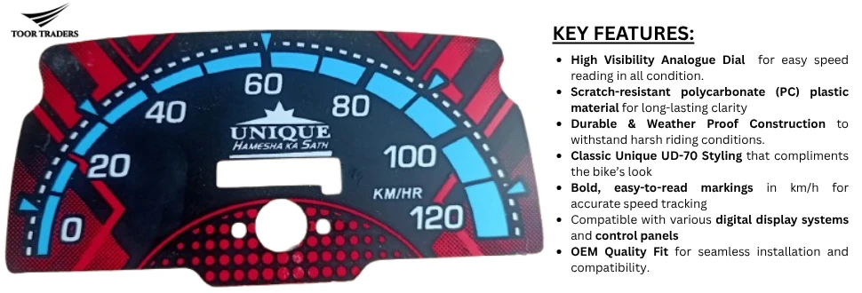 Unique UD 70CC Speedometer Dial & Display – Accurate, Durable Replacement