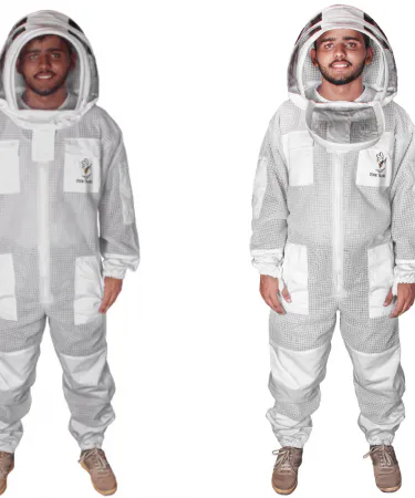 3 Layers Ultra Breeze Ventilated Beekeeping Bee Suit for Unisex Beekeepers with Fencing Veil