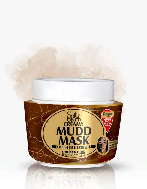Golden Girl Soft Touch Mudd Mask Cream 75gm jar for deep cleansing, oil control, and blemish-prone skin treatment.