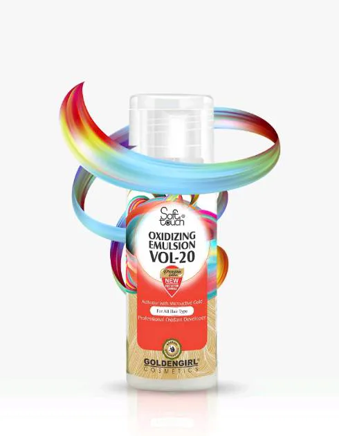 Soft Touch Oxidizing Emulsion 20 Vol 120ml bottle with keratin for hair dye, bleaching, and face polishing, professional developer with check on delivery via Khareedo.