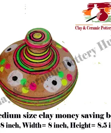 Traditional Clay Money Saving Pot (Gullak) - Earthen & Terracotta Crockery for Saving Money in Pakistan - Khareedo & Kharedo