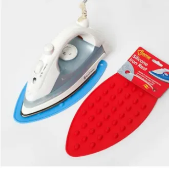 Silicone Iron Rest Pad Mat for Ironing Board, Hot Resistant Silicone Mat with Raised Bumps for Faster Iron Cooling, Flexible and Easy to Clean.