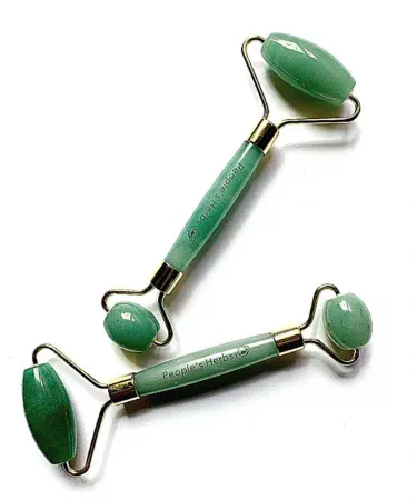 Original Jade Roller Stone Set, featuring a smooth green jade facial roller and a smaller eye roller, presented as premium beauty tools for face, neck, and eye treatment for skin de-puffing and anti-aging